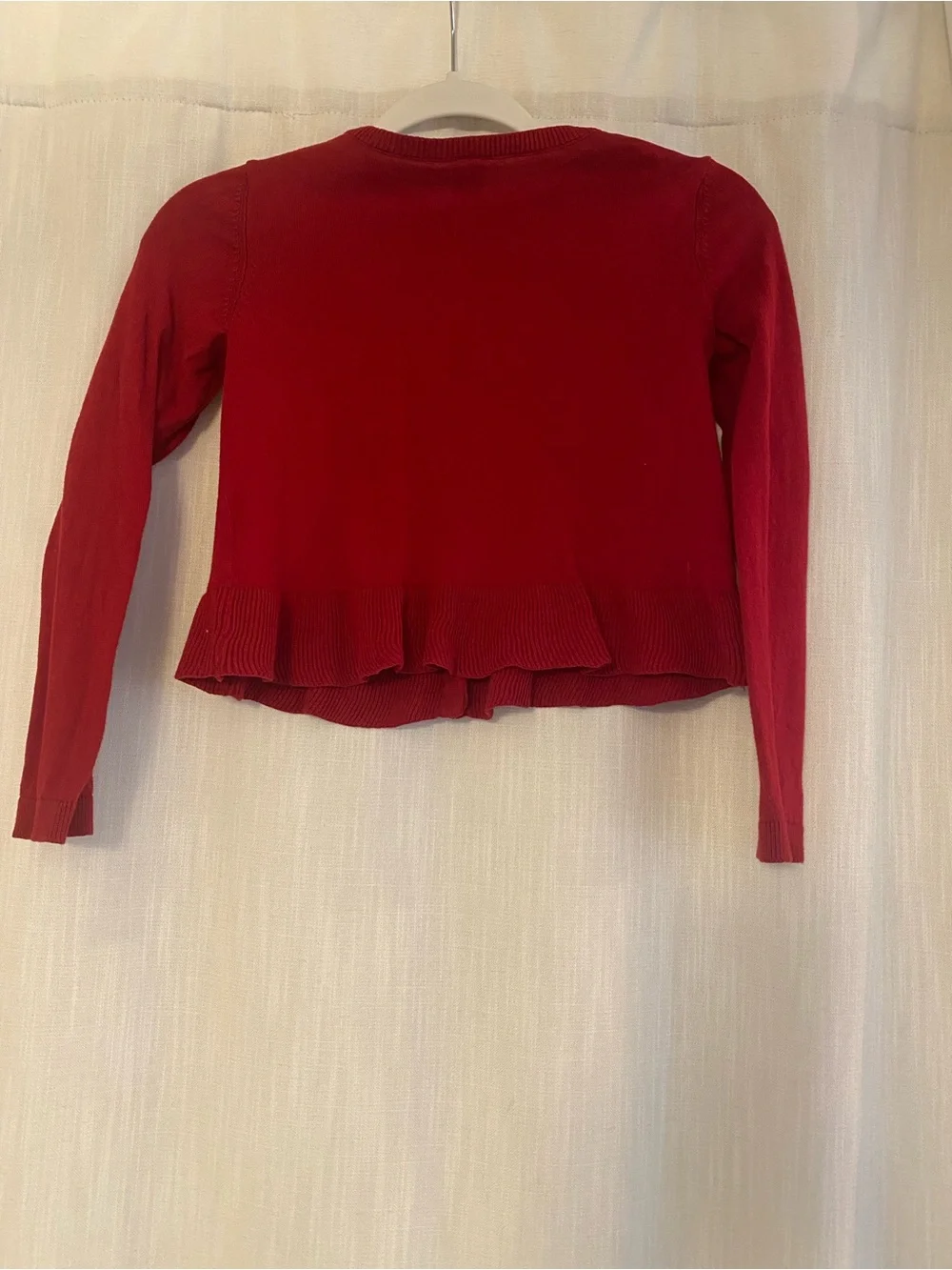 Carter's Red Girls Cardigan with Ruffle Hem